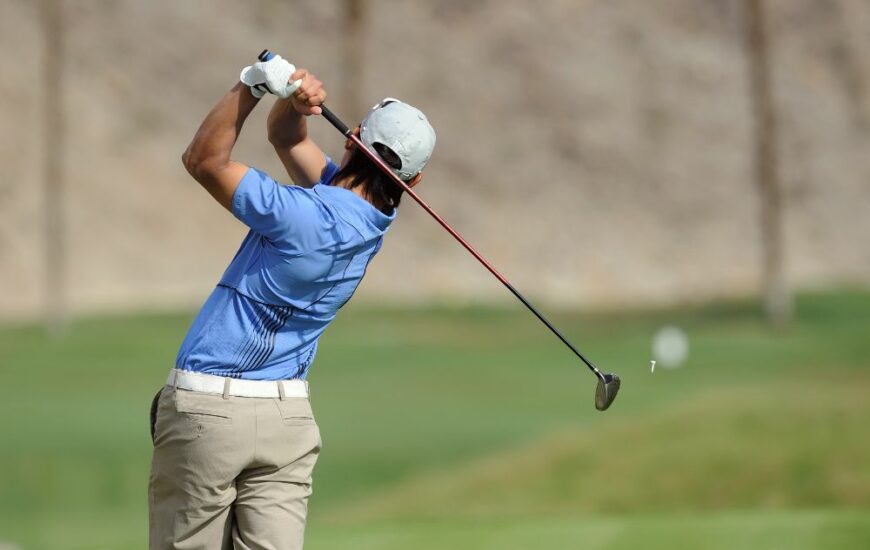 golfer scoring a birdie