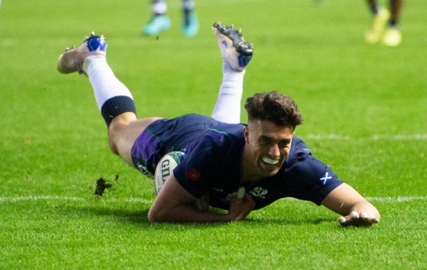 Scottish rugby player at Murrayfield